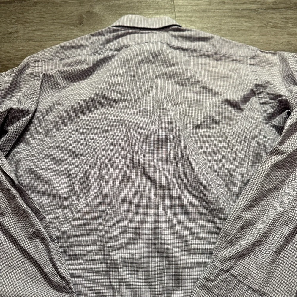 Polo Ralph Lauren Shirt Mens 15 32/33 Andrew Purple Plaid Long Sleeve Button